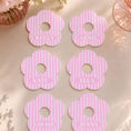 Load image into Gallery viewer, Pink & White Stripe Personalised Name Drink Marker set featuring six flower-shaped markers with names.