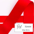 Load image into Gallery viewer, Red Grosgrain Ribbon - 16mm x 10metre Reel