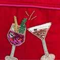 Load image into Gallery viewer, Espresso Martini & Fizz Red Velvet Wash Bag