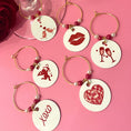 Load image into Gallery viewer, Valentines Wine Charms set of 6