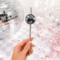 Load image into Gallery viewer, Disco Ball Party Paper Straw Toppers Pack of 12