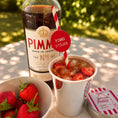 Load image into Gallery viewer, Summer Pimm’s & Strawberries Paper Straw Toppers Pack of 12