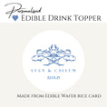 Load image into Gallery viewer, ‘ Blue Wedding ’ Edible Drink Toppers