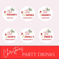 Load image into Gallery viewer, Christmas Family Name Personalised Cocktail Toppers