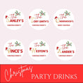 Load image into Gallery viewer, Christmas Family Name Personalised Cocktail Toppers