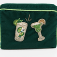 Load image into Gallery viewer, Mojito & Margarita Green Velvet Pouch