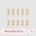 Load image into Gallery viewer, natural wooden pegs