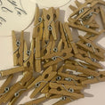 Load image into Gallery viewer, Gold mini wooden pegs Drink Pretty