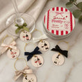 Load image into Gallery viewer, Wine Time Glass Charms Set Of 6 displayed with a decorative tin and elegant wine glass, featuring colorful ribbon bows.