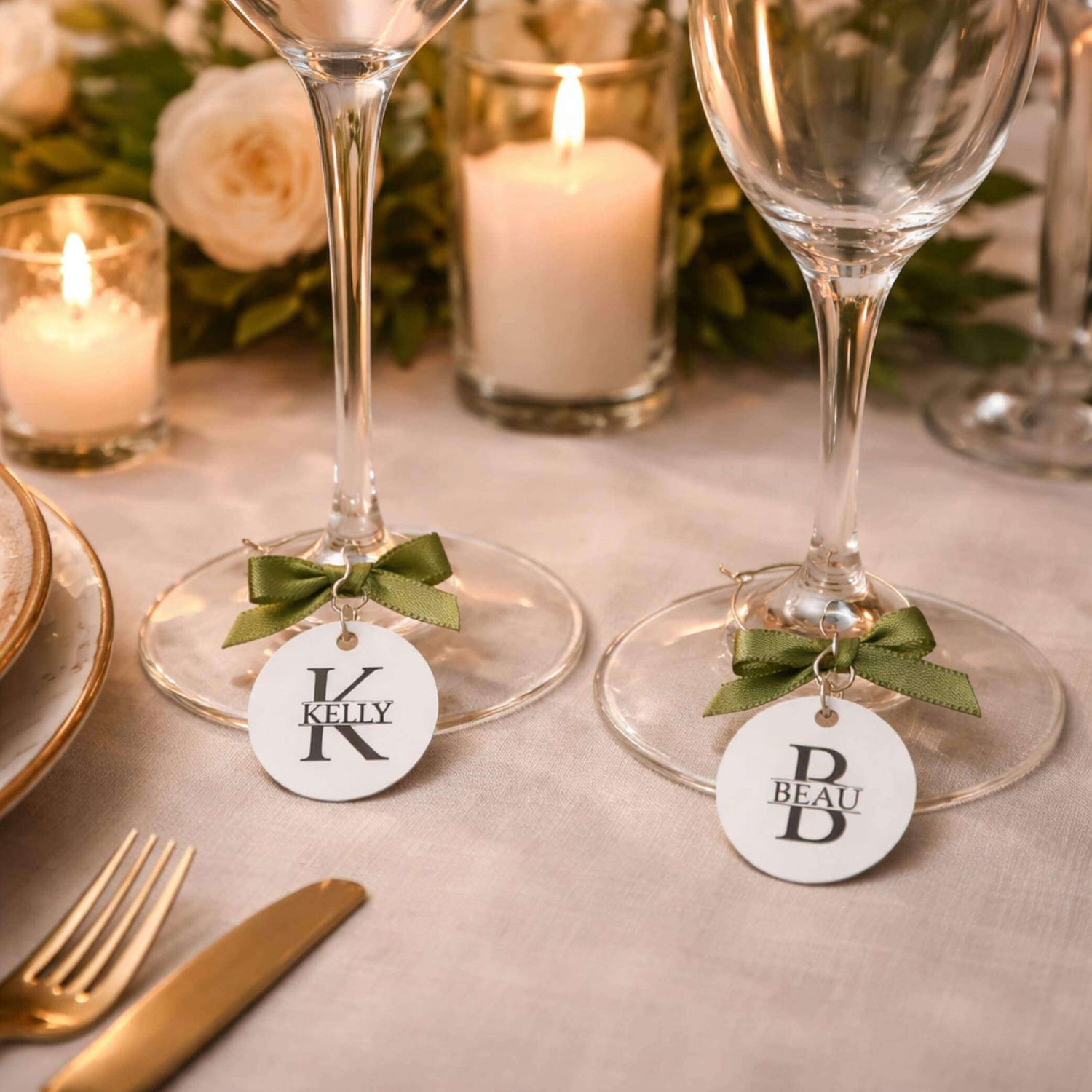 Luxury Personalised Wine Glass Charms