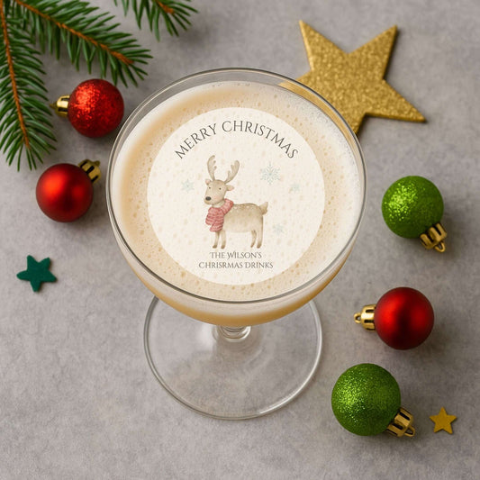 Christmas reindeer edible cocktail toppers