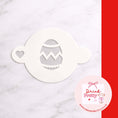 Load image into Gallery viewer, Reusable stencils cocktail & coffee- Easter Egg design for decorating drinks with cocoa.
