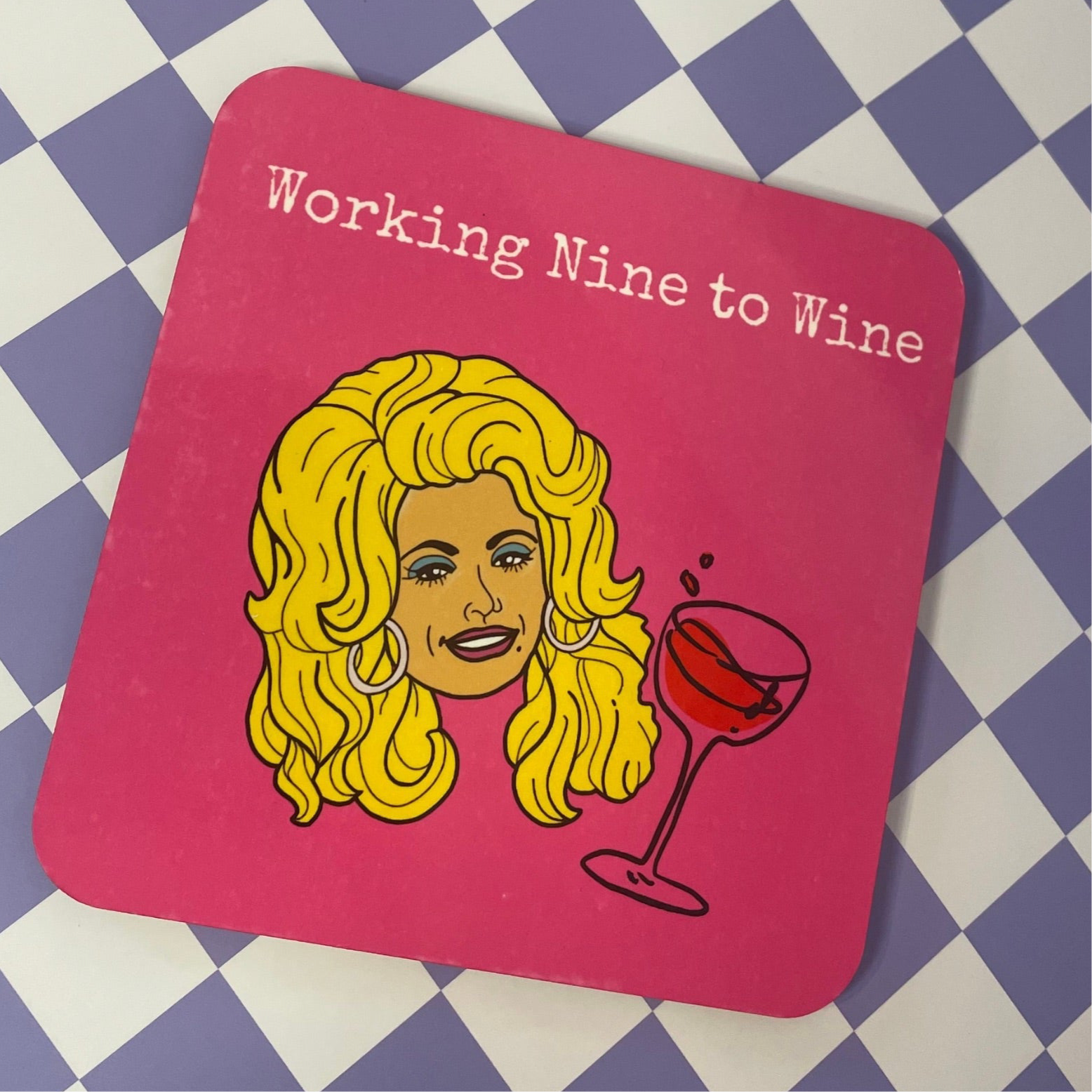 Working Nine To Wine Drink Coaster