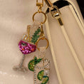 Load image into Gallery viewer, Pink Fizz Beaded Keyring/ Bag Charm

