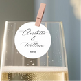 Load image into Gallery viewer, ‘Personalised Names’ Wedding Edible Drink Toppers
