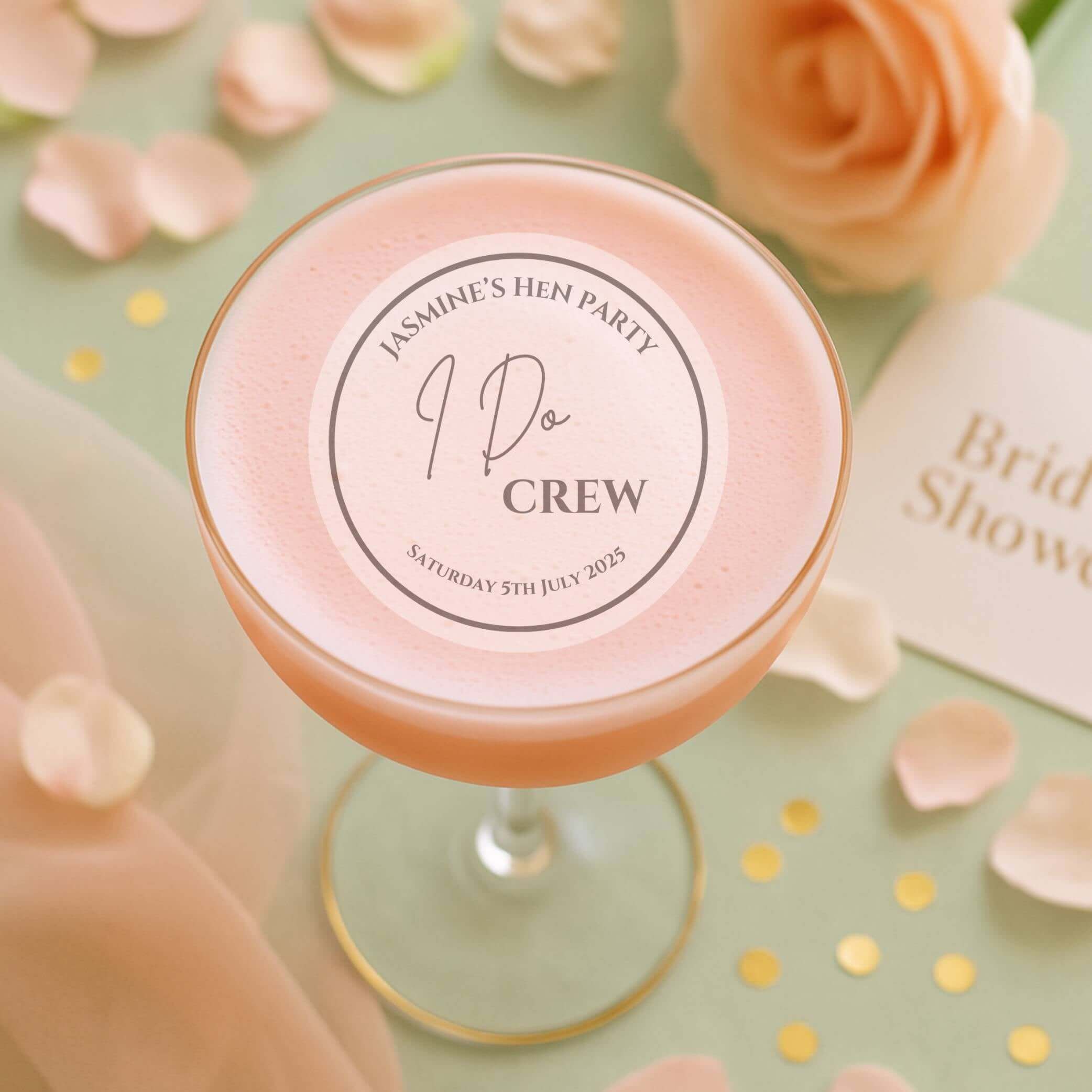 ‘I Do Crew’ Bridal Edible Cocktail Drink Toppers