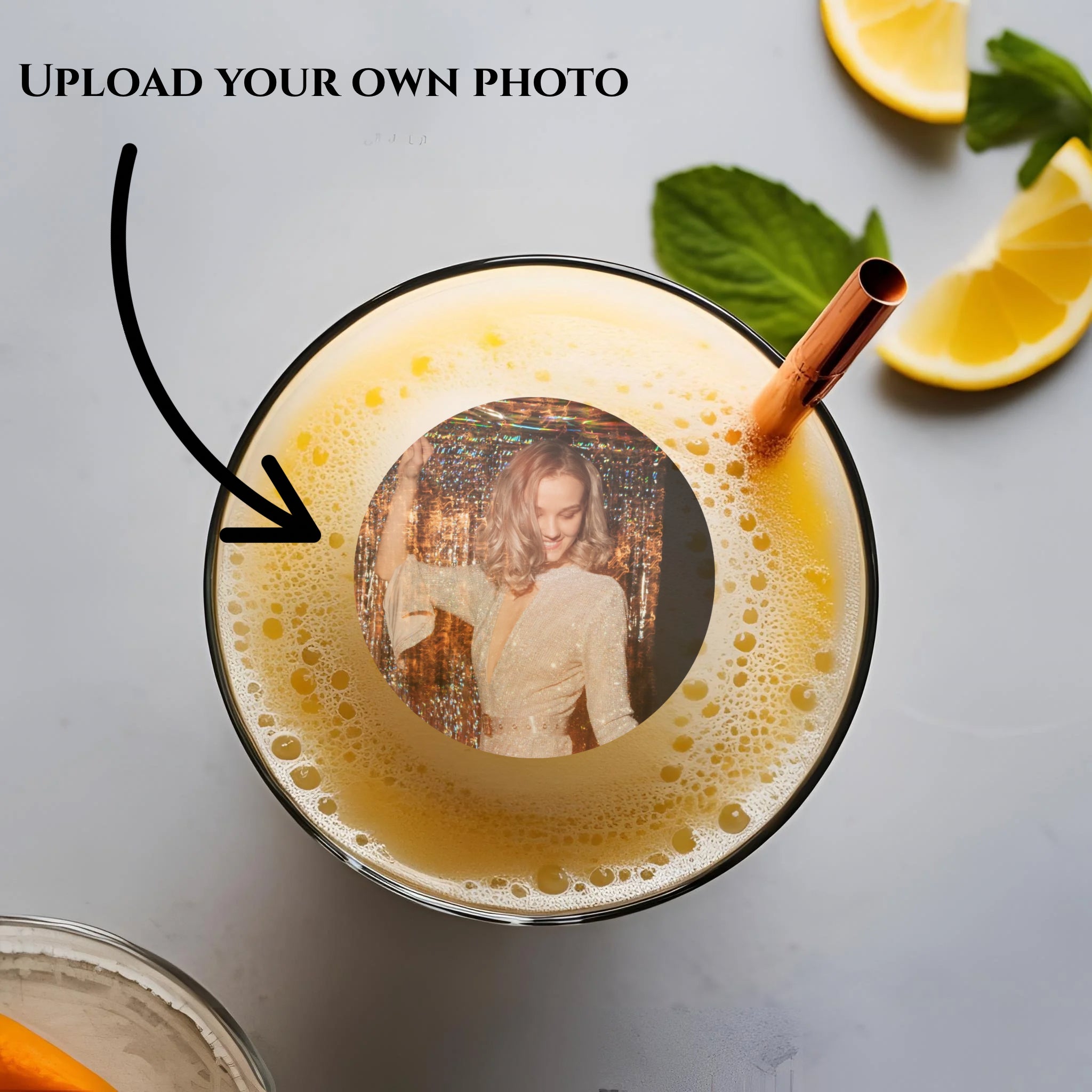 Upload Your Photo Edible Drink Toppers