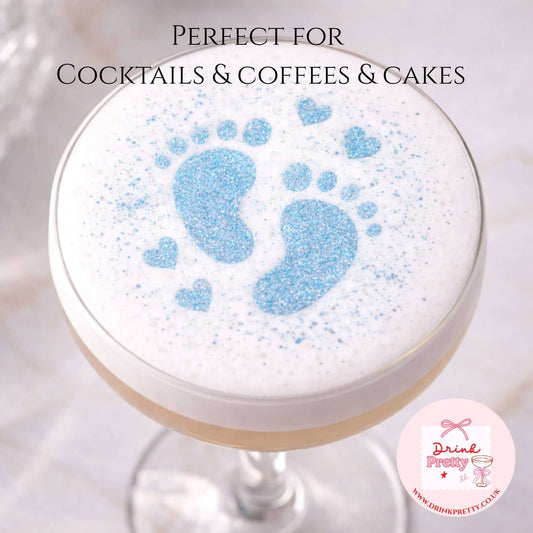 Reusable Stencil Cocktail & Coffee- Baby Toes
