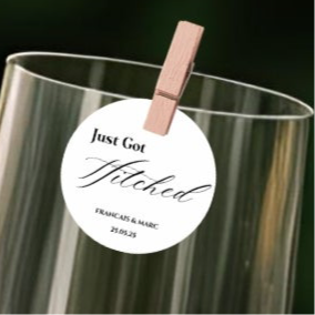 ‘Just Got Hitched’ Wedding Edible Drink Toppers