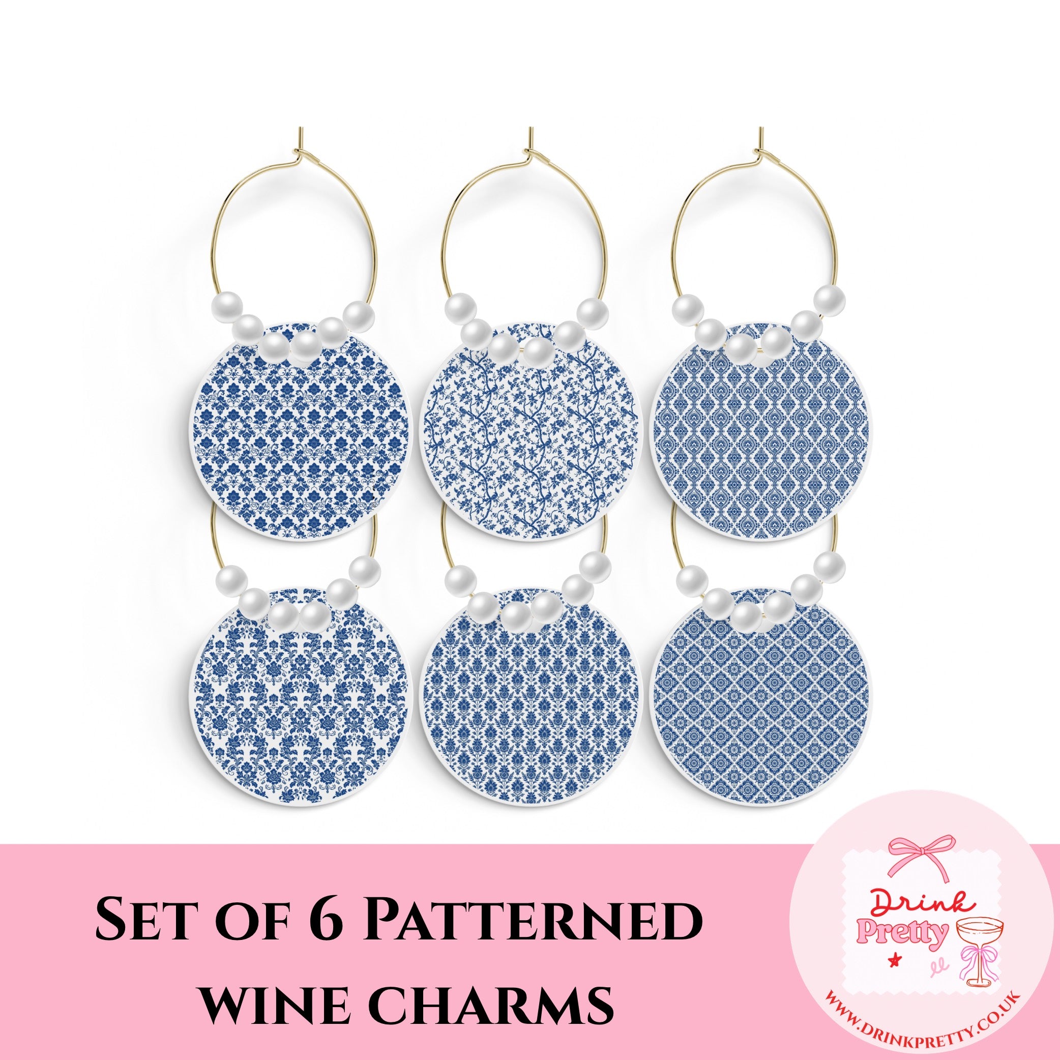personalised wine charms set at Drink Pretty