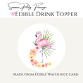 Load image into Gallery viewer, ‘Flamingo Fun’ Edible Drink Toppers
