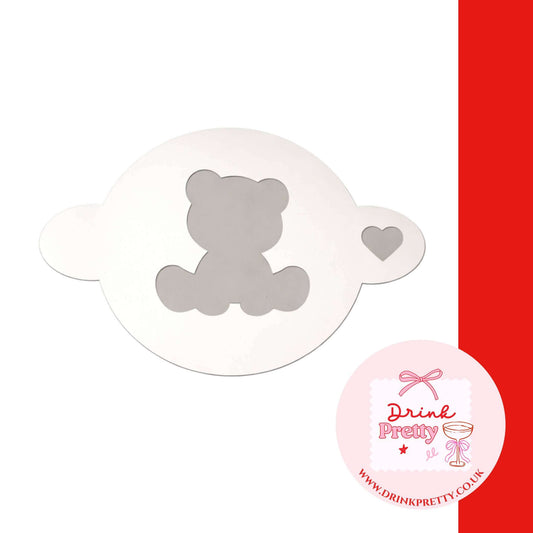 Reusable Stencil Cocktail & Coffee- Teddy Bear