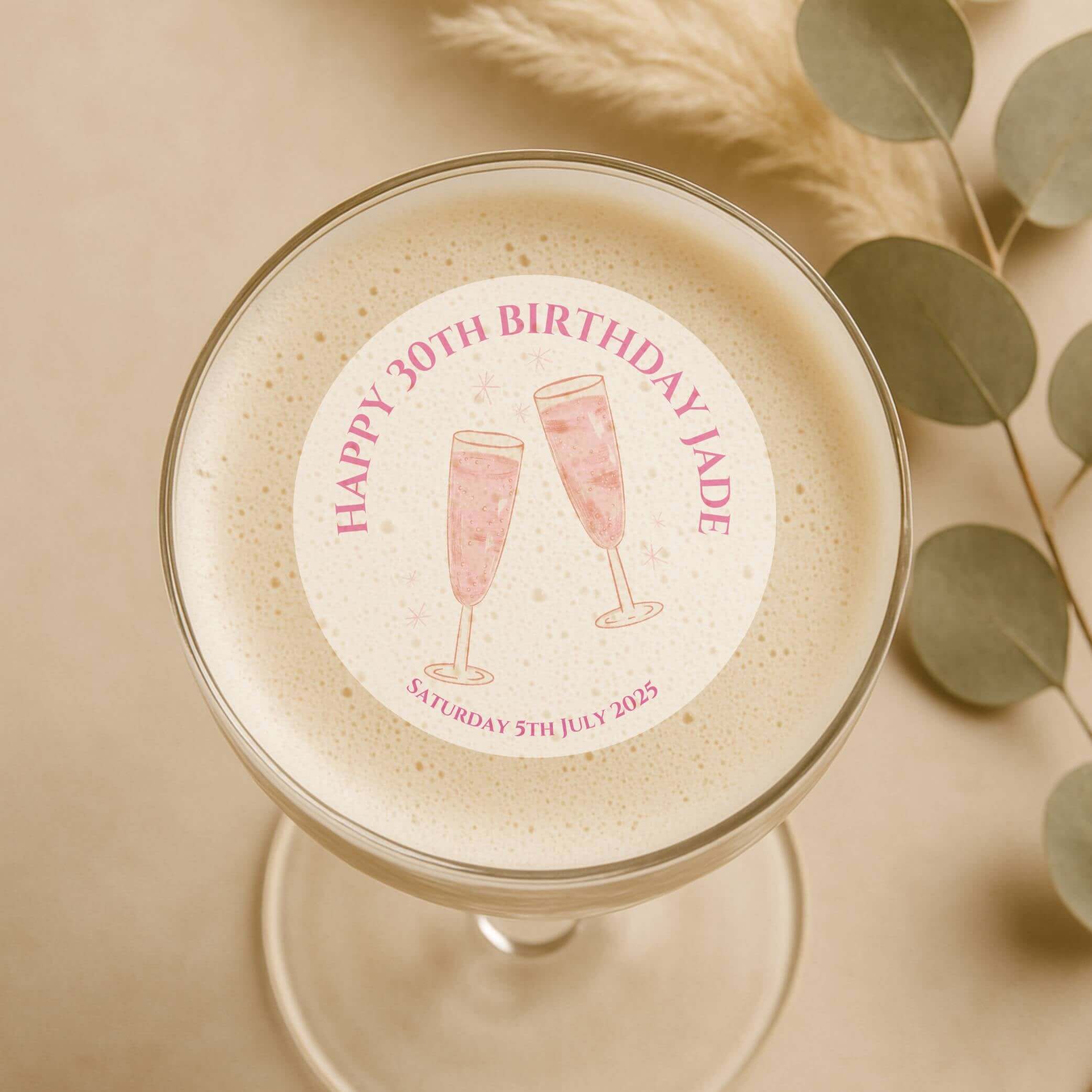 Birthday toppers for drinks 