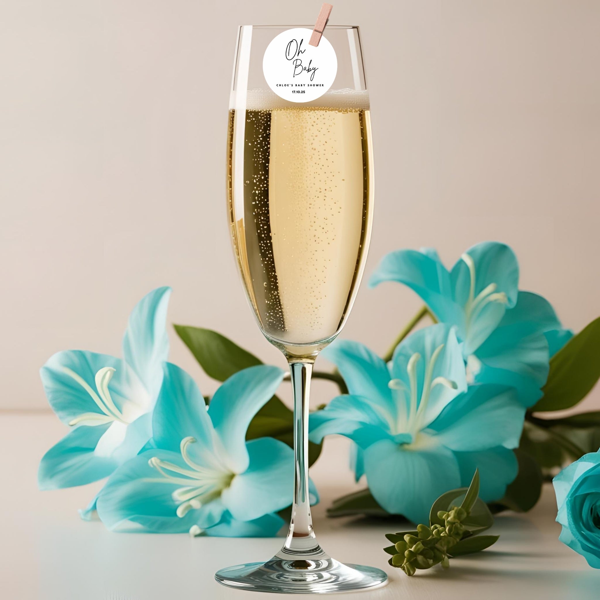 ‘Oh Baby’ Baby Shower- Edible Drink Toppers