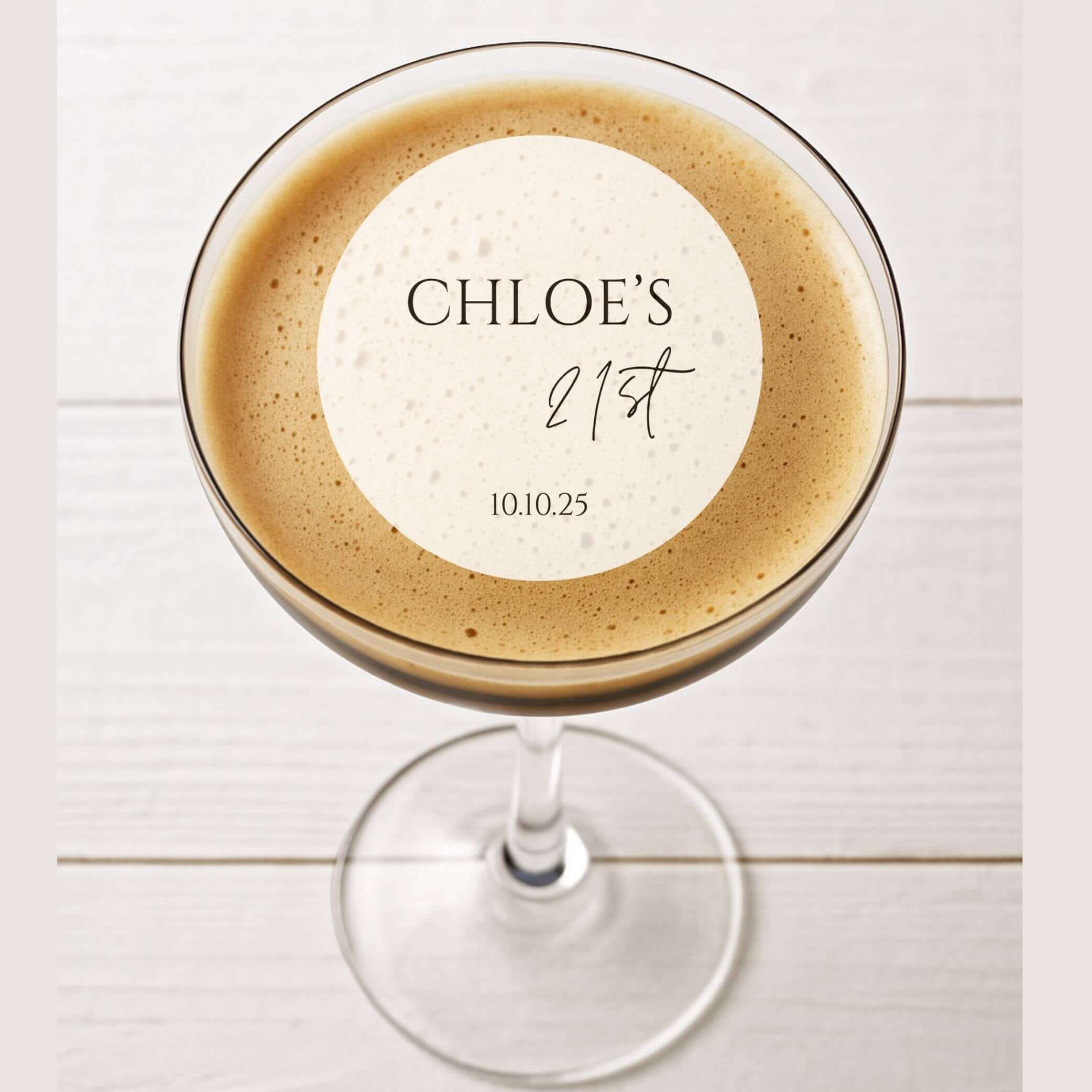 Modern Birthday Age Edible Cocktail Toppers