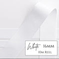 Load image into Gallery viewer, White Grosgrain Ribbon - 16mm x 10 metre Reel
