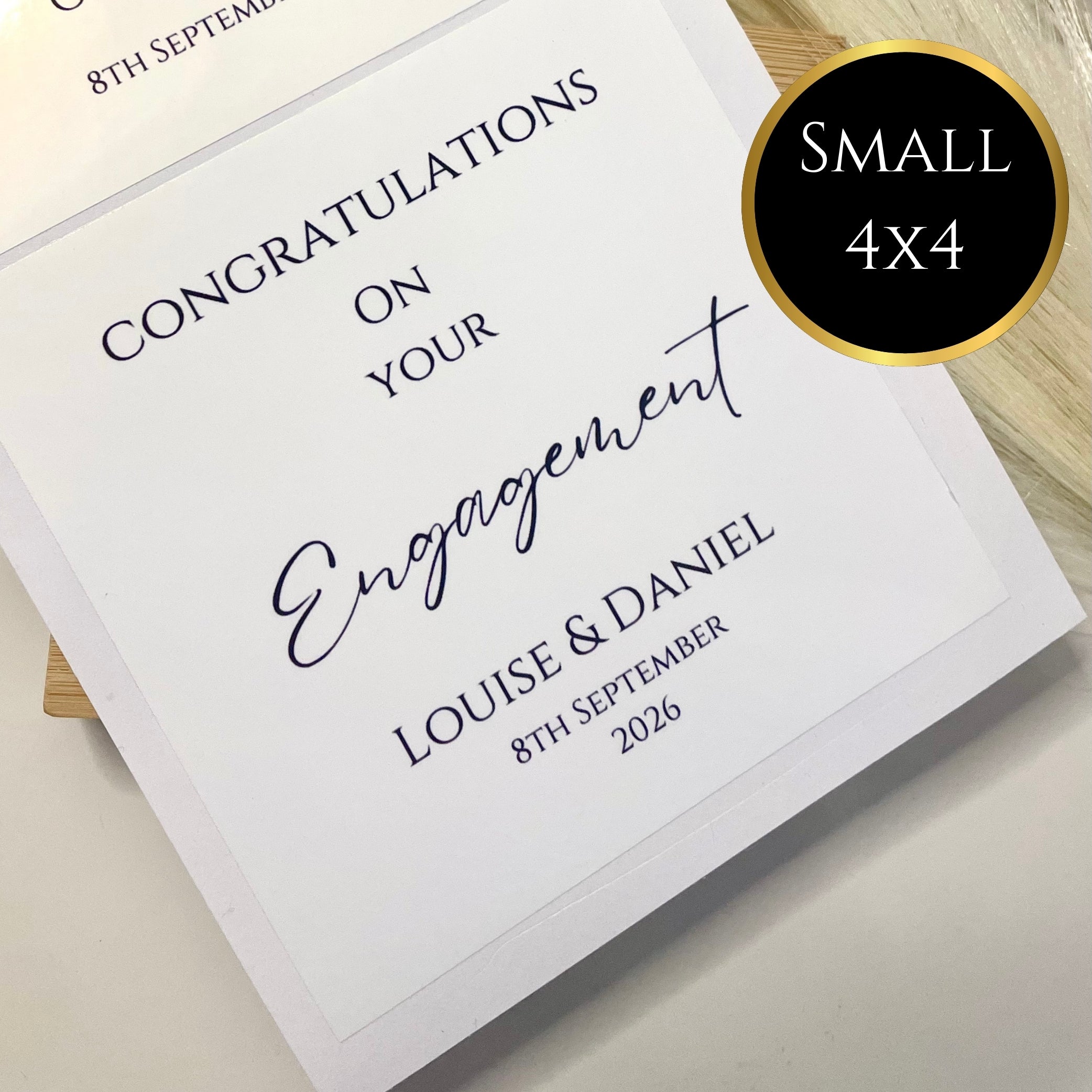 Minimalist Engagement Personalised Wine Label