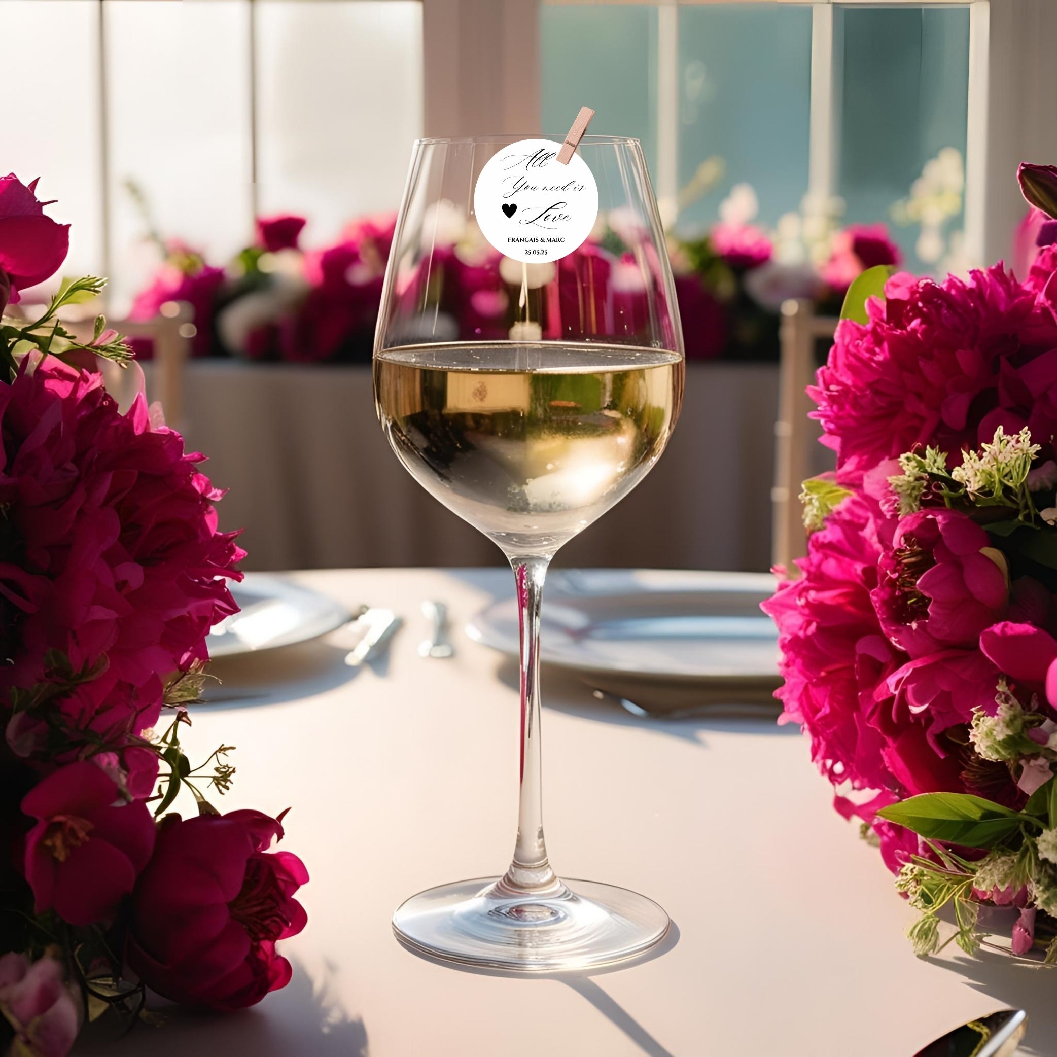 ‘All You Need Is Love’ Wedding Edible Drink Toppers