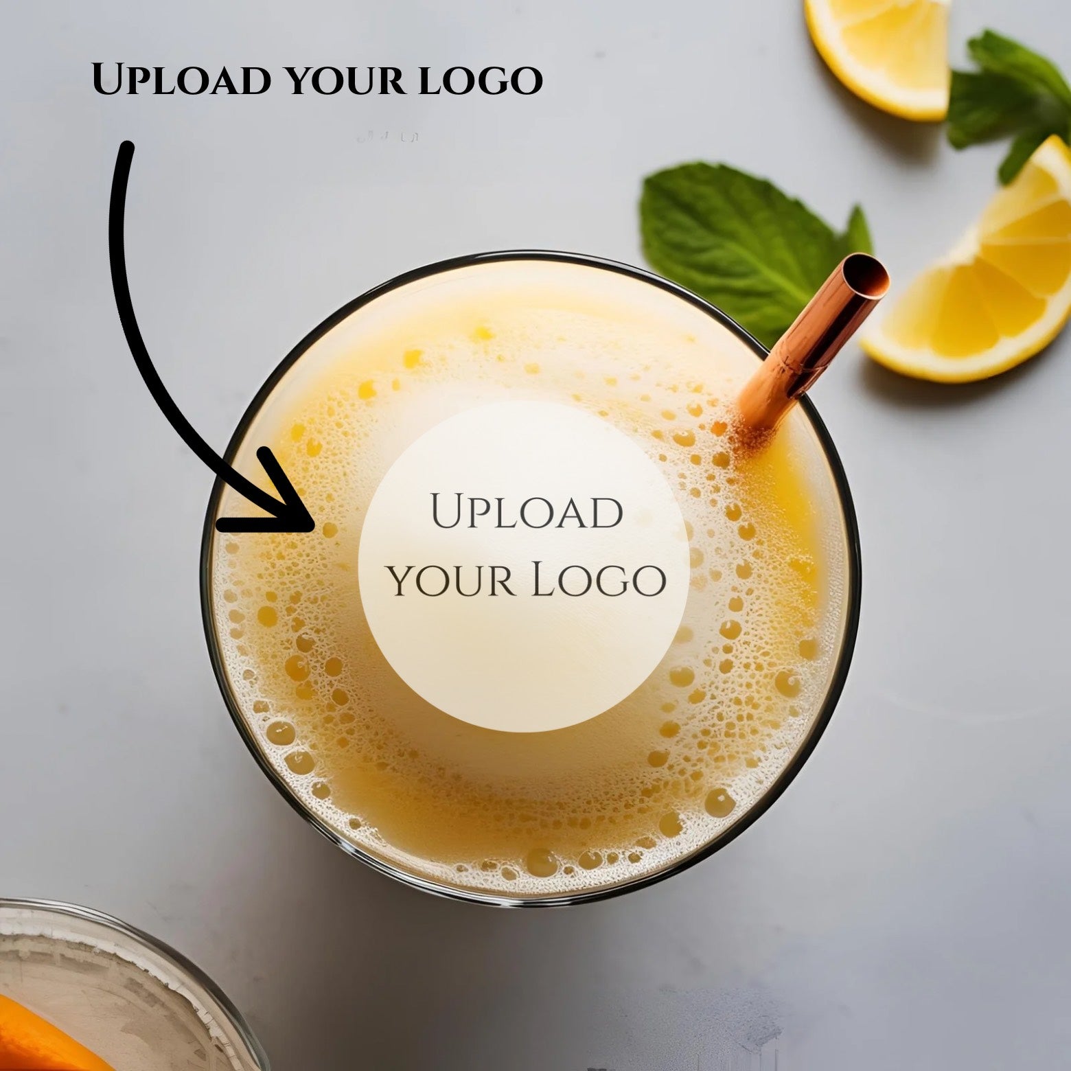 Upload Your ‘Logo’ Edible Drink Toppers