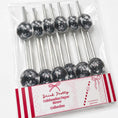 Load image into Gallery viewer, Disco Ball Party Paper Straw Toppers Pack of 12
