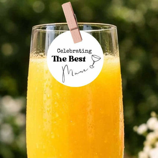 Edible drink toppers for cocktails Best Mum on a refreshing cocktail celebrating Mother's Day.