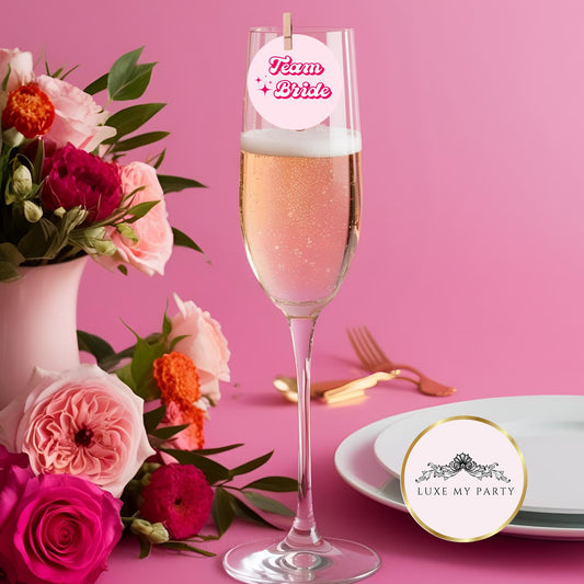 ‘Team Bride Fun’ Bridal Shower Edible Drink Toppers