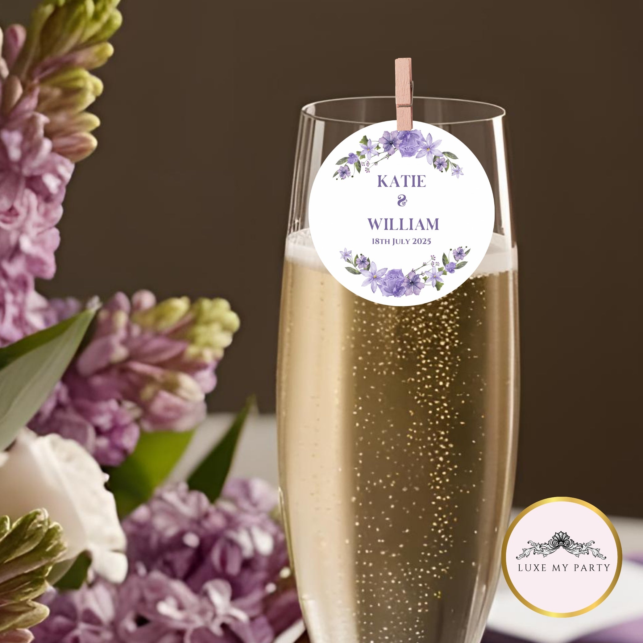 ‘Lilac Bloom’ ’ Edible Drink Toppers
