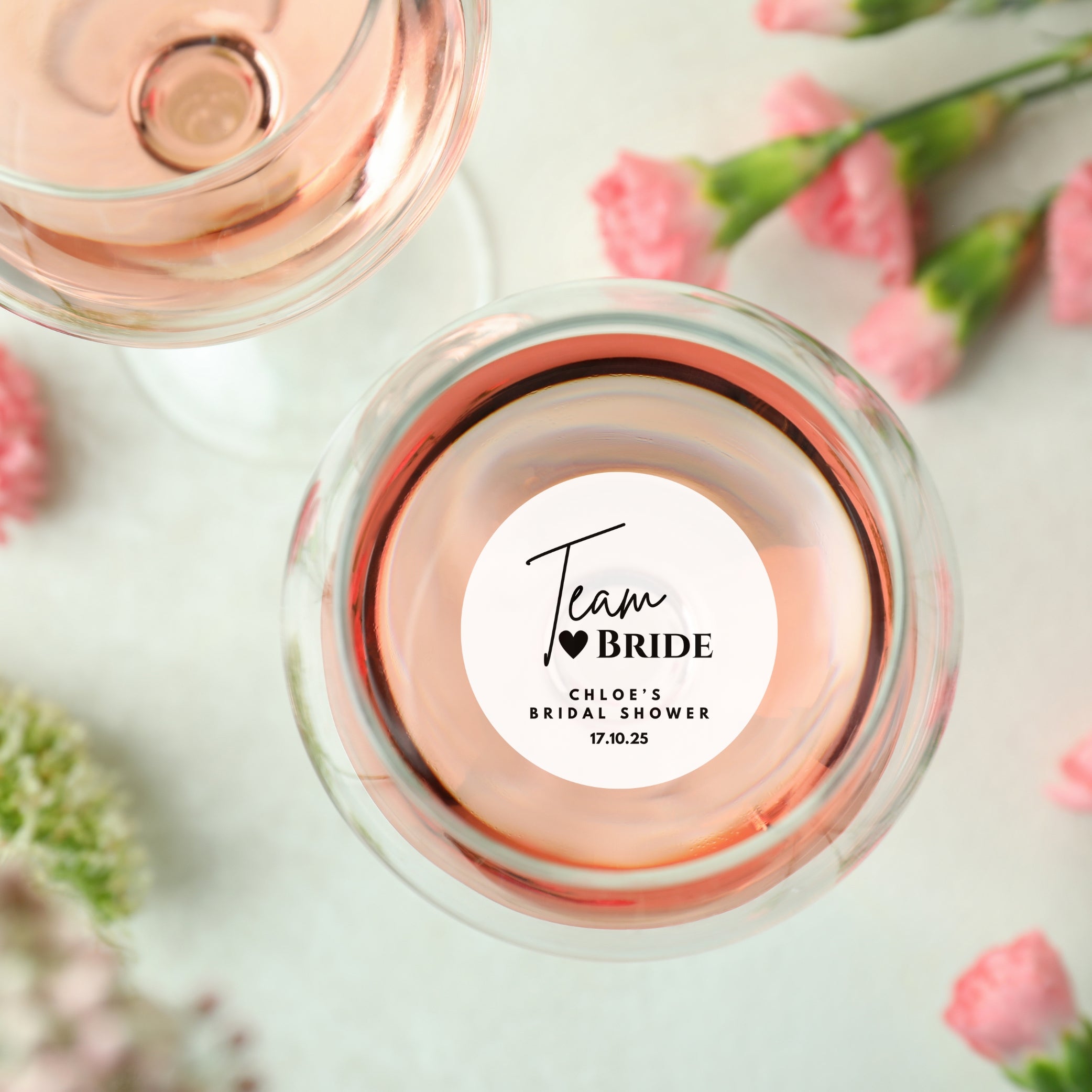 ‘Team Bride’ Bridal Shower Edible Drink Toppers