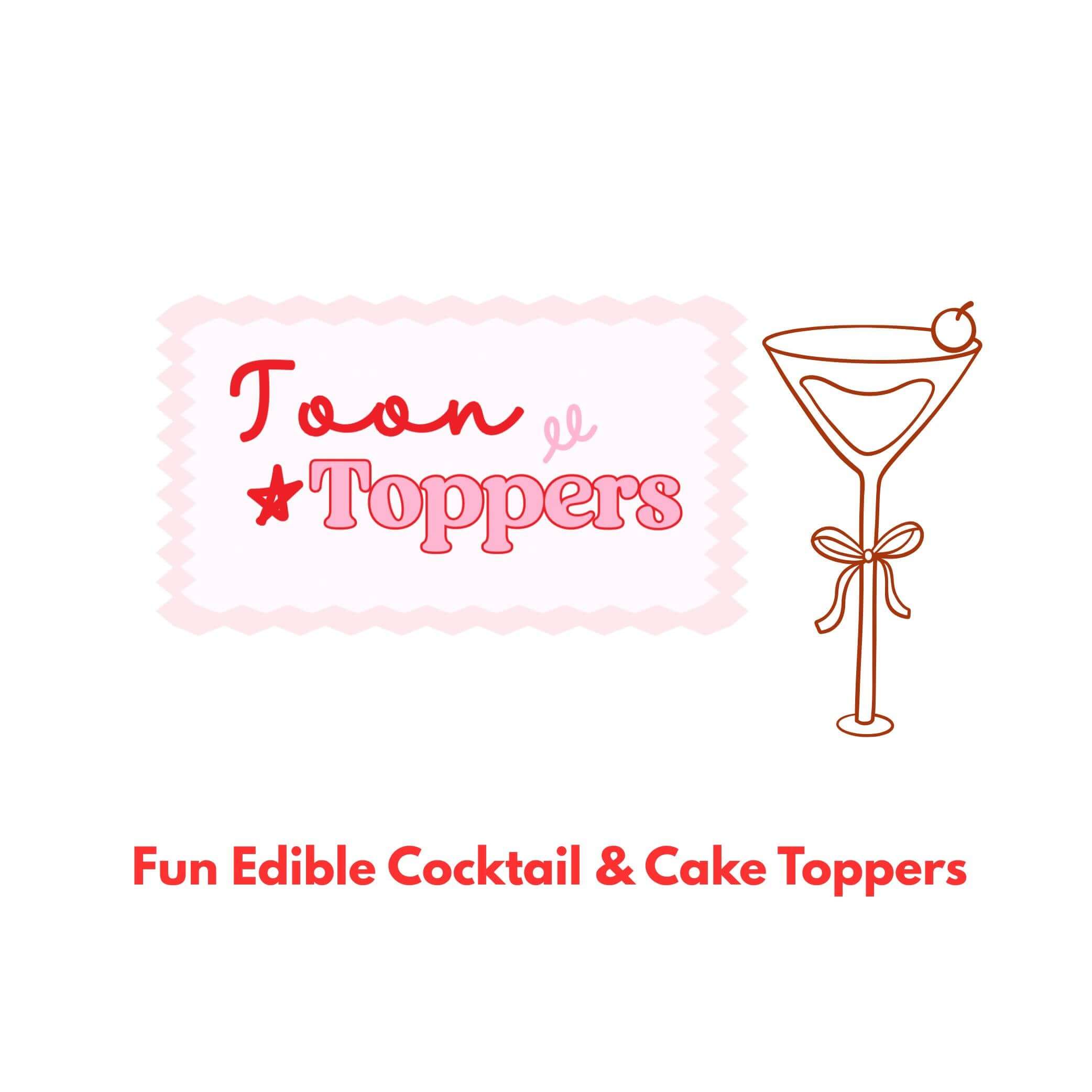 Toon Toppers Personalised Edible Cocktail Toppers
