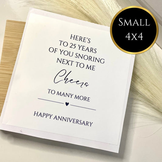 Funny Snoring Anniversary Wine Label