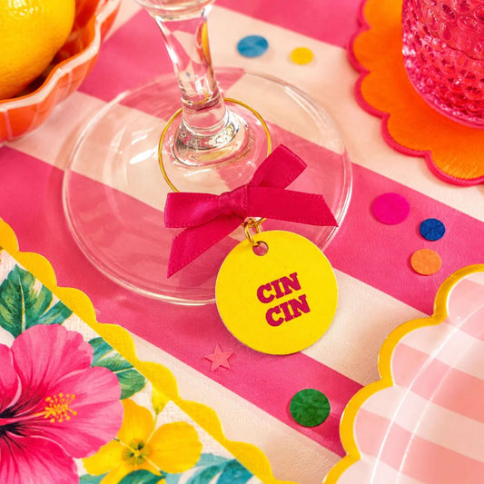 Lets Toast Wine Glass Charm Set Of 6