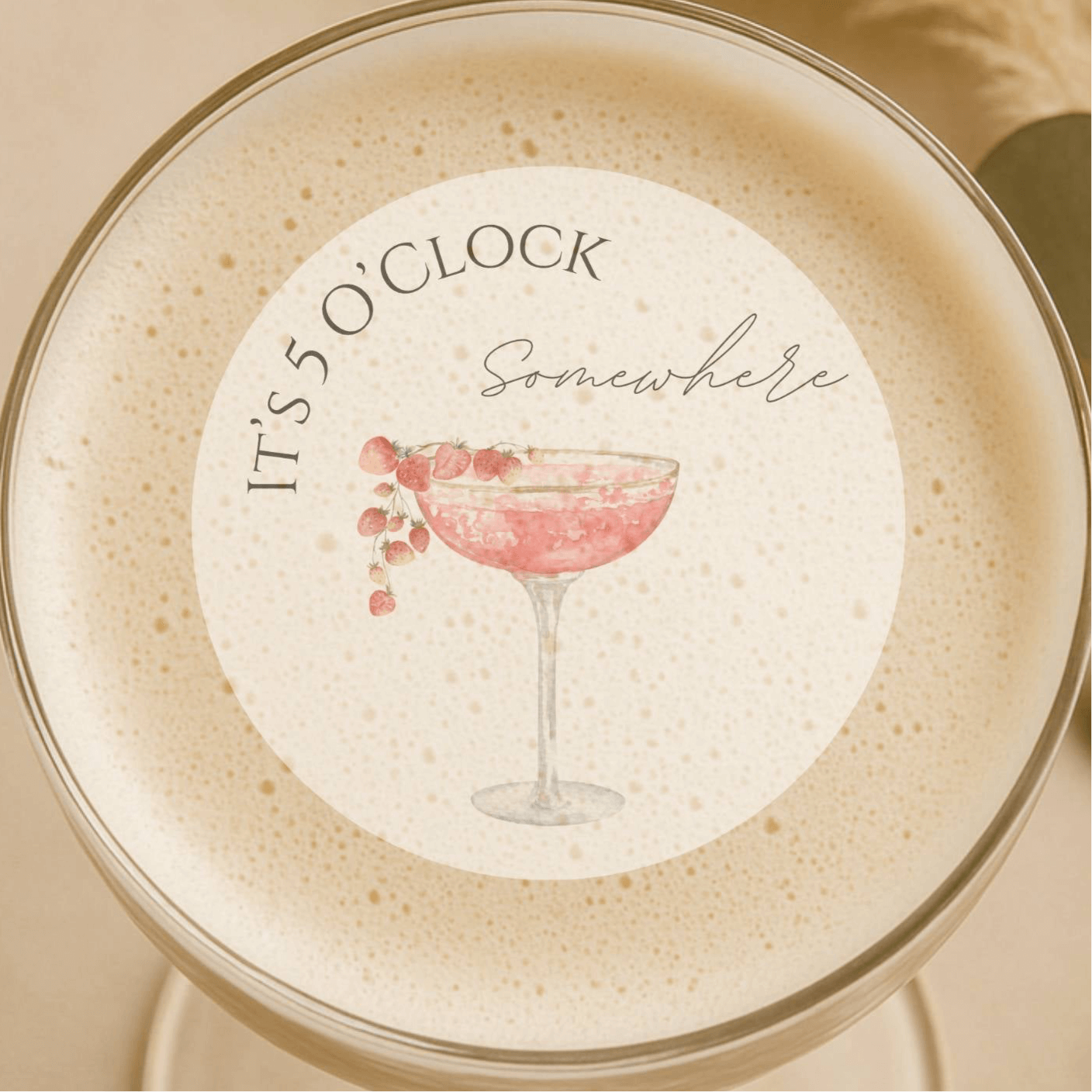 5 O’clock somewhere cocktail toppers