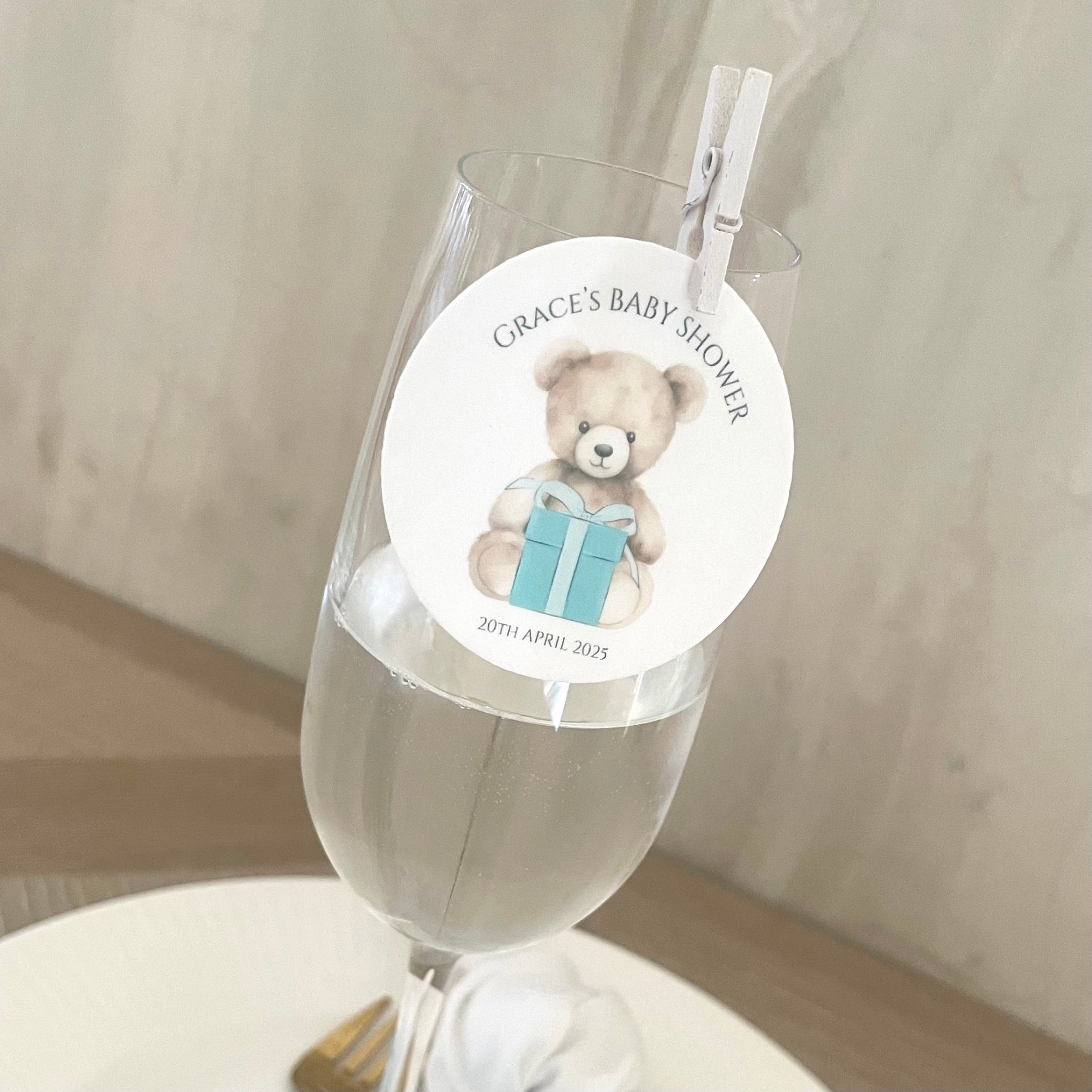 ‘Teddy Bear’ Baby Shower- Edible Drink Toppers