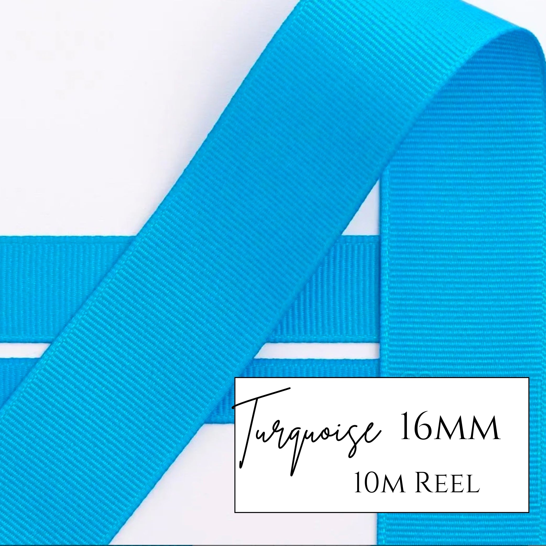 Turquoise Grosgrain Ribbon - 16mm x 10metre Reel