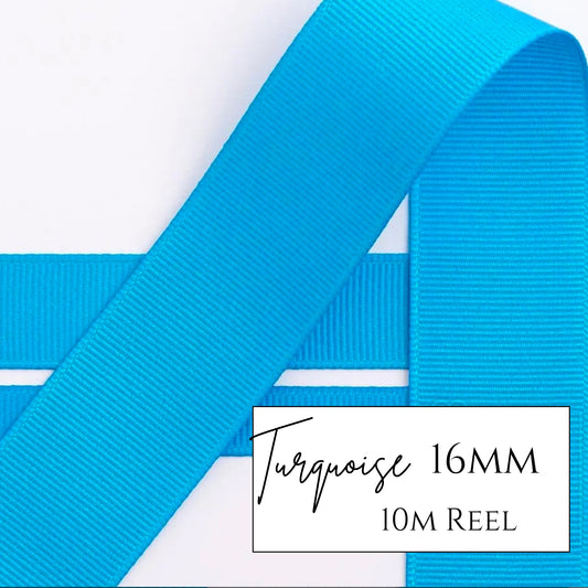 Turquoise Grosgrain Ribbon - 16mm x 10metre Reel