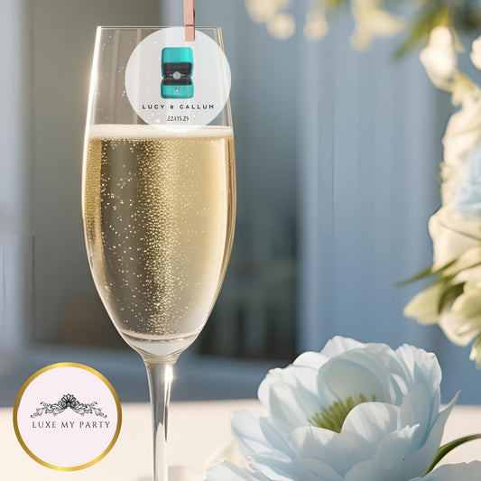 ‘Little Box’ Engagement’ Edible Drink Toppers