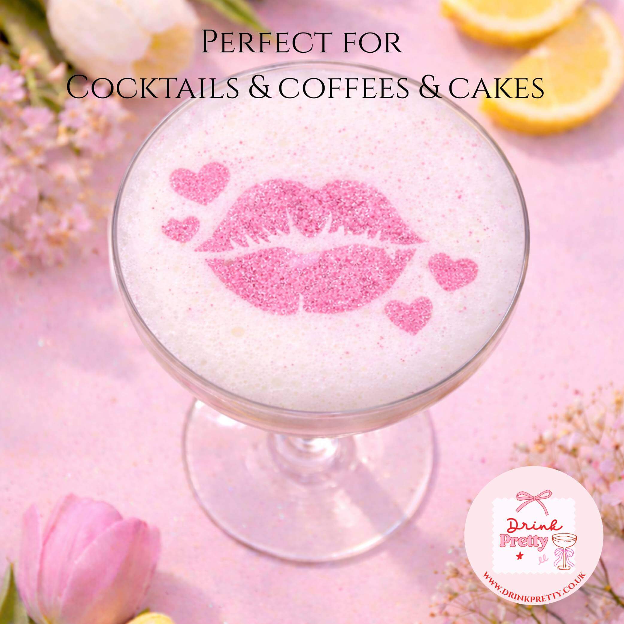 Reusable Stencil Cocktail & Coffee- Kiss Me