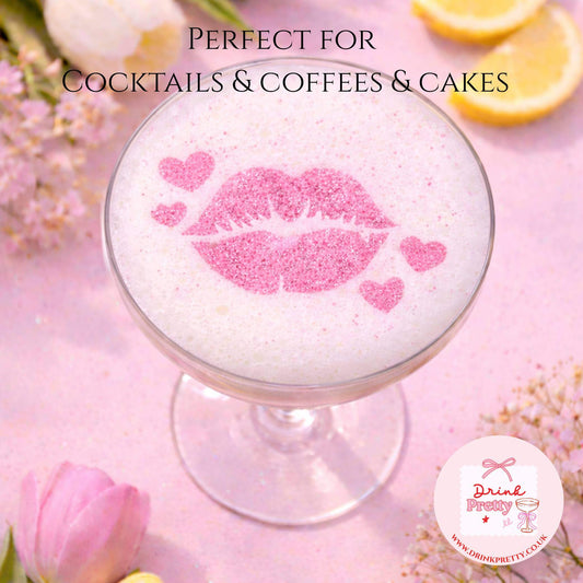 Reusable Stencil Cocktail & Coffee- Kiss Me