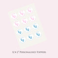 Load image into Gallery viewer, Blue or Pink! What Do You Think? Gender Reveal/ Baby Shower Game -Edible Drink Toppers
