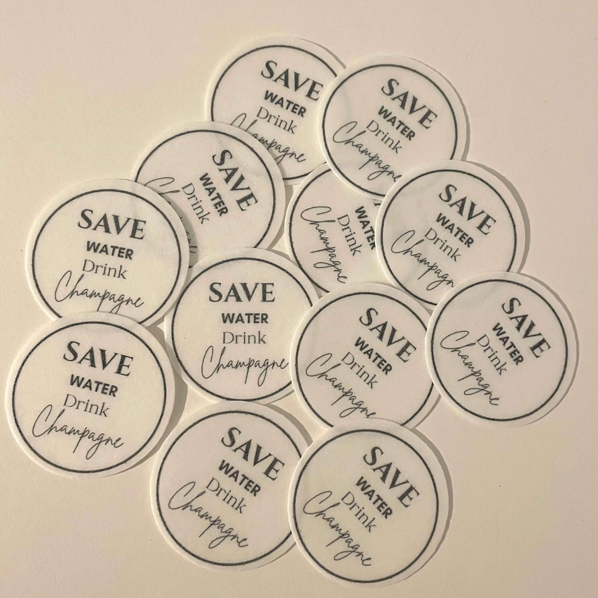 champagne fun toppers